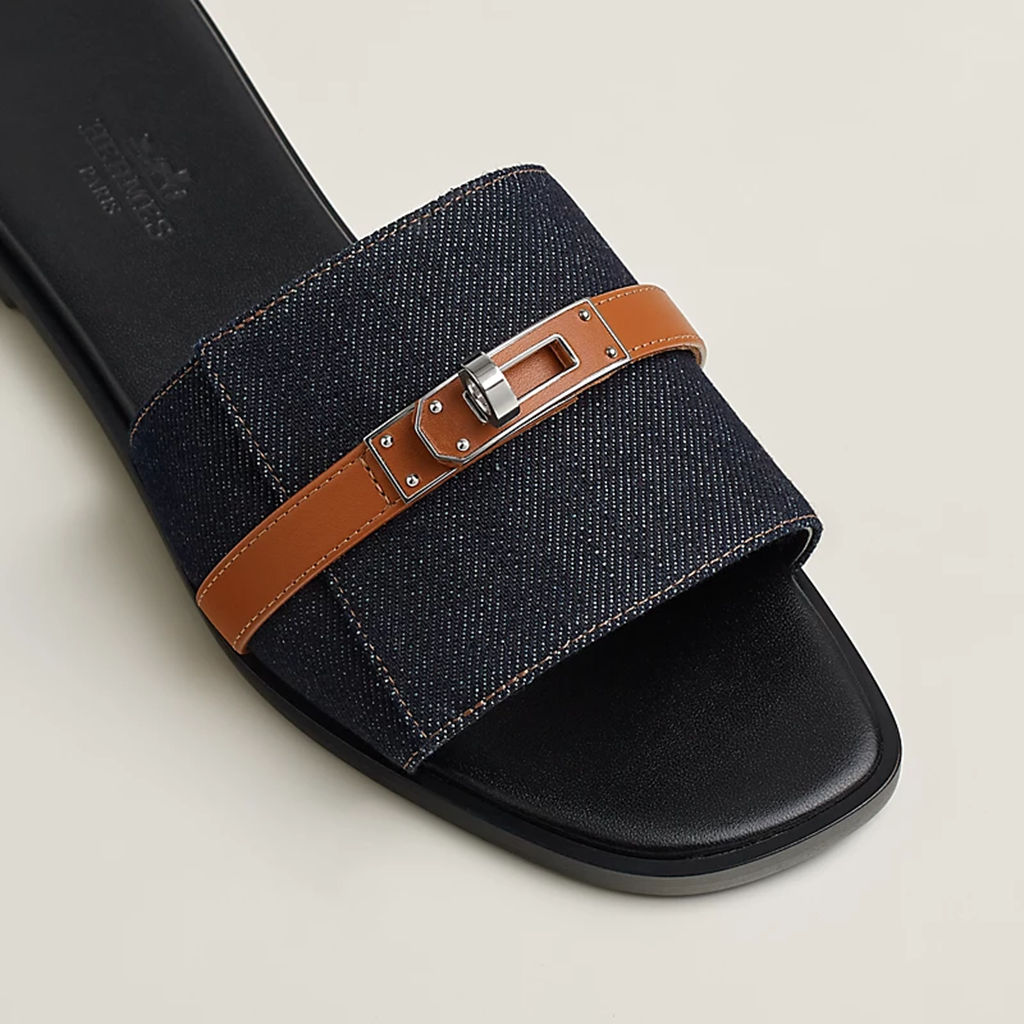 Dép Hermes Giulia sandal 'Bleu Brut' H251030Z-48370 - Ảnh 3