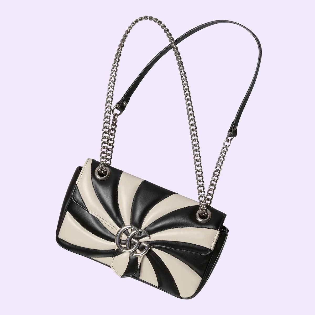 Túi Gucci GG Marmont Small Shoulder Bag 'Black White' 443497-AABHJ-1089 - Ảnh 3
