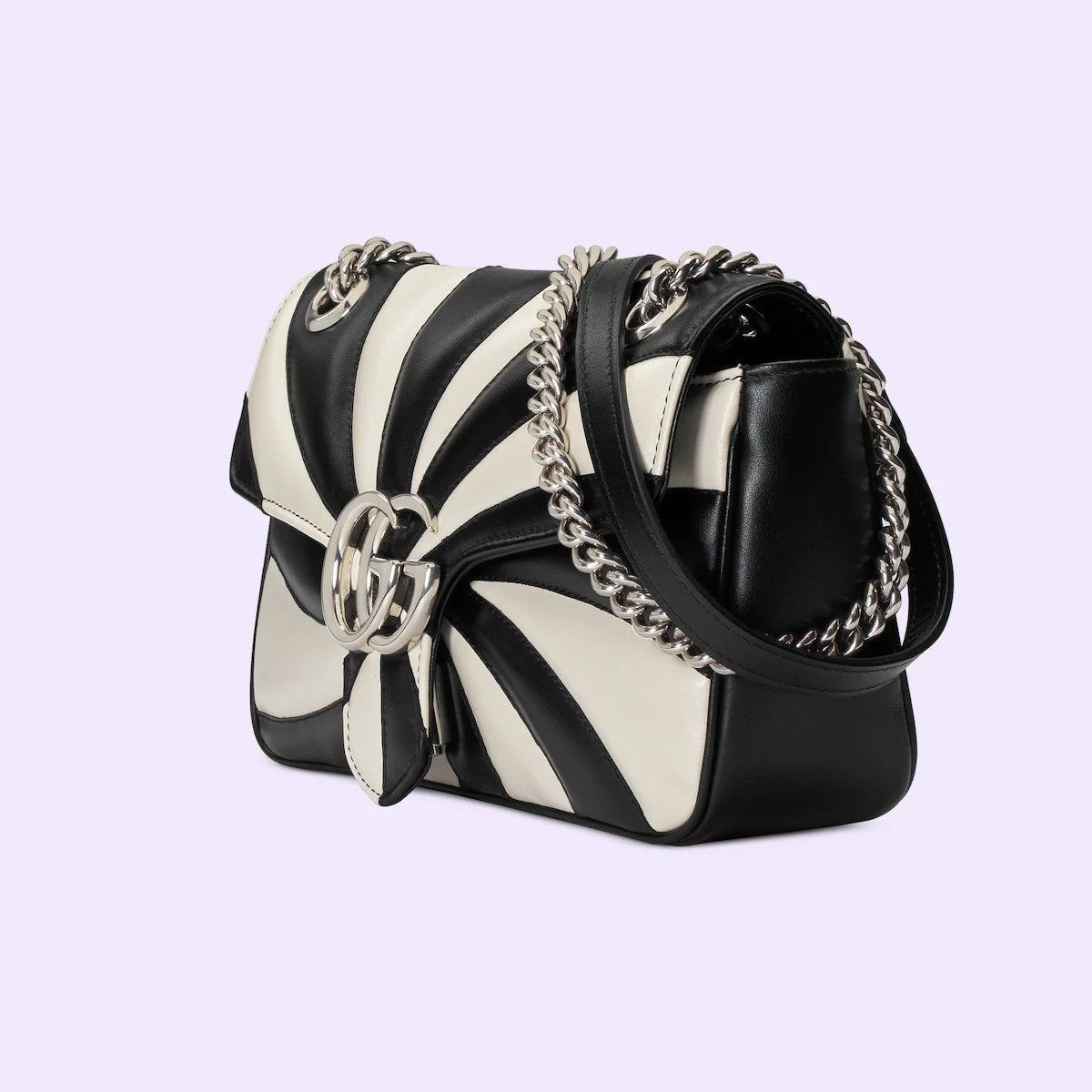Alternative view of Túi Gucci GG Marmont Small Shoulder Bag 'Black White' 443497-AABHJ-1089
