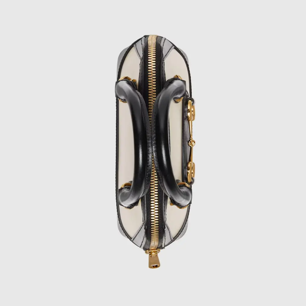 Túi Gucci Horsebit 1955 Mini Shoulder 'Beige-Black' 640716-1D6QG-9099 - Ảnh 5