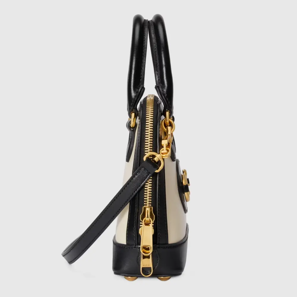 Túi Gucci Horsebit 1955 Mini Shoulder 'Beige-Black' 640716-1D6QG-9099 - Ảnh 4
