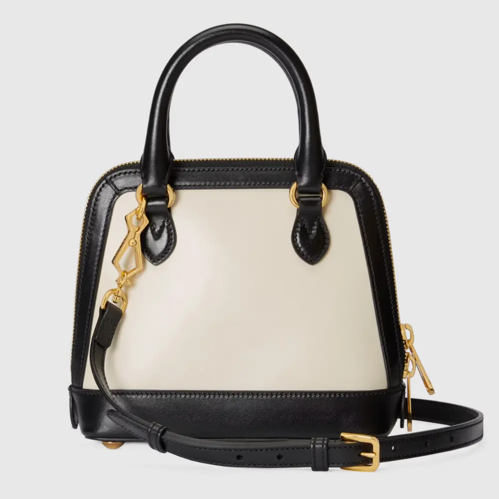 Túi Gucci Horsebit 1955 Mini Shoulder 'Beige-Black' 640716-1D6QG-9099 - Ảnh 3