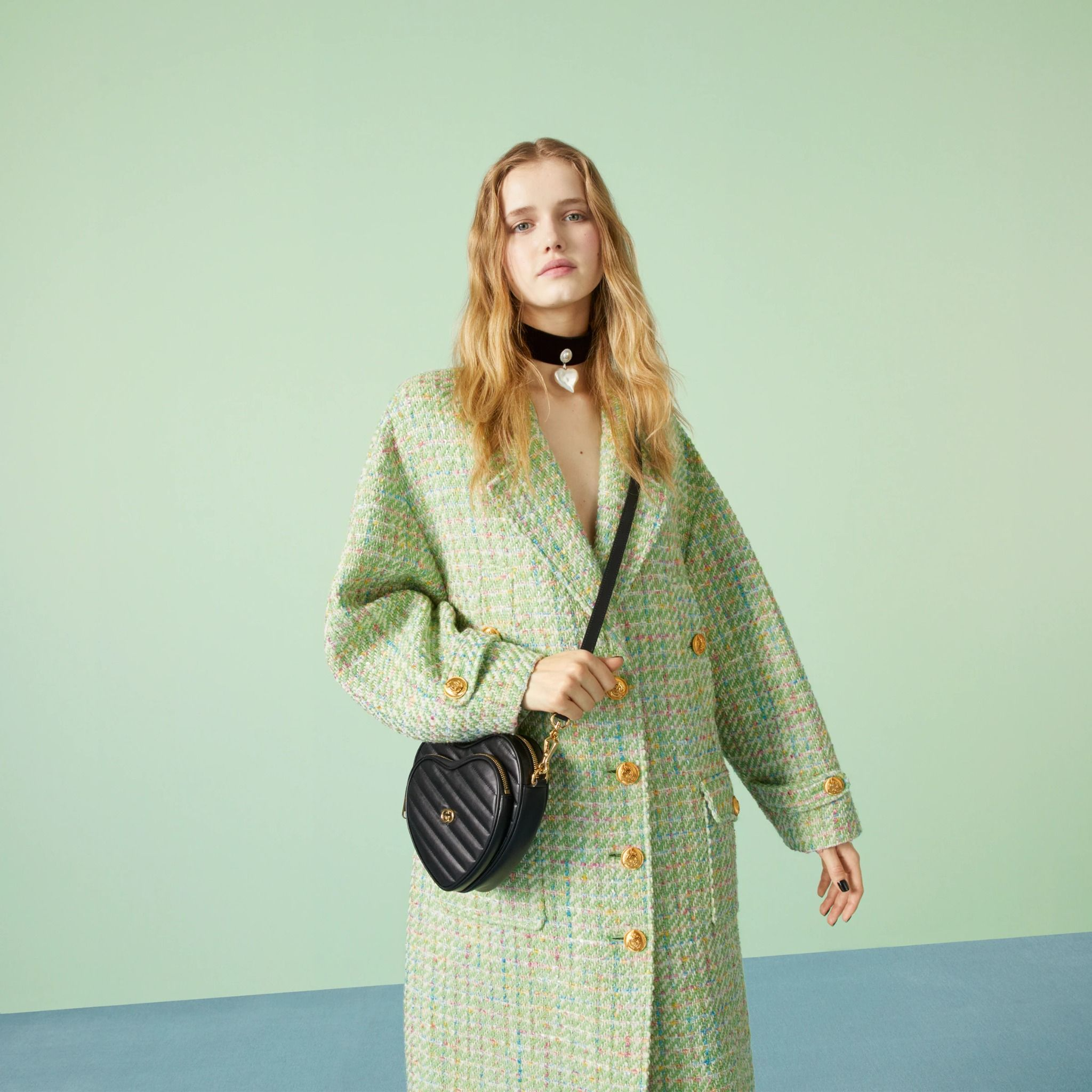 Túi Gucci Interlocking G Mini Heart Shoulder Bag 'Black' 751628-AACCL-1000 - Ảnh 7