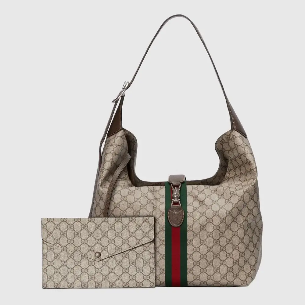 Alternative view of Túi Gucci Jackie 1961 Small Shoulder Bag 'Beige Ebony' 763103-FACIP-8747
