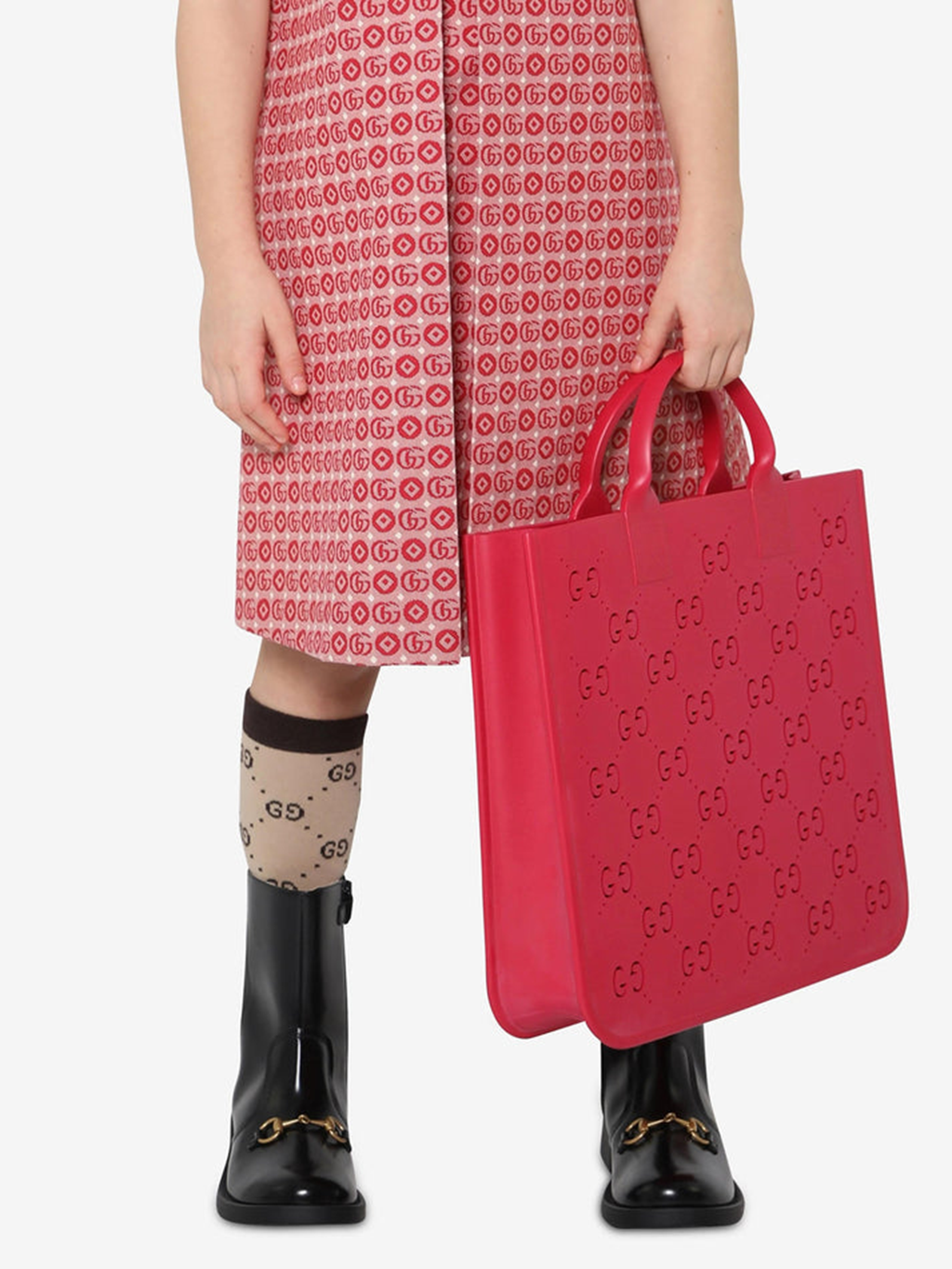 Túi Gucci GG Rubber Tote Bag ‘Red’ 679365-JFO00-2797 - Ảnh 4