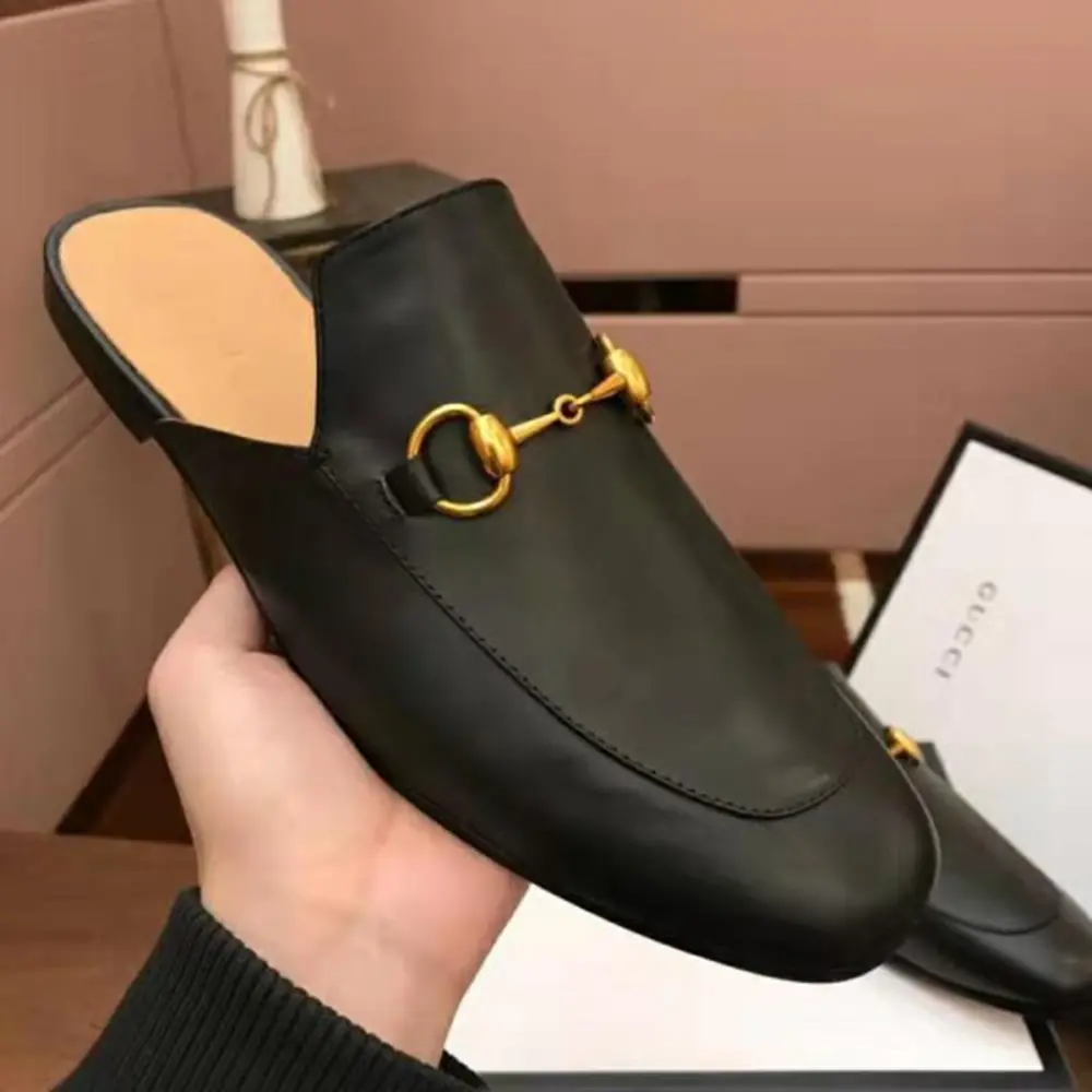 Alternative view of Giày Gucci Princetown Leather Slipper 426219-BLM00-1000