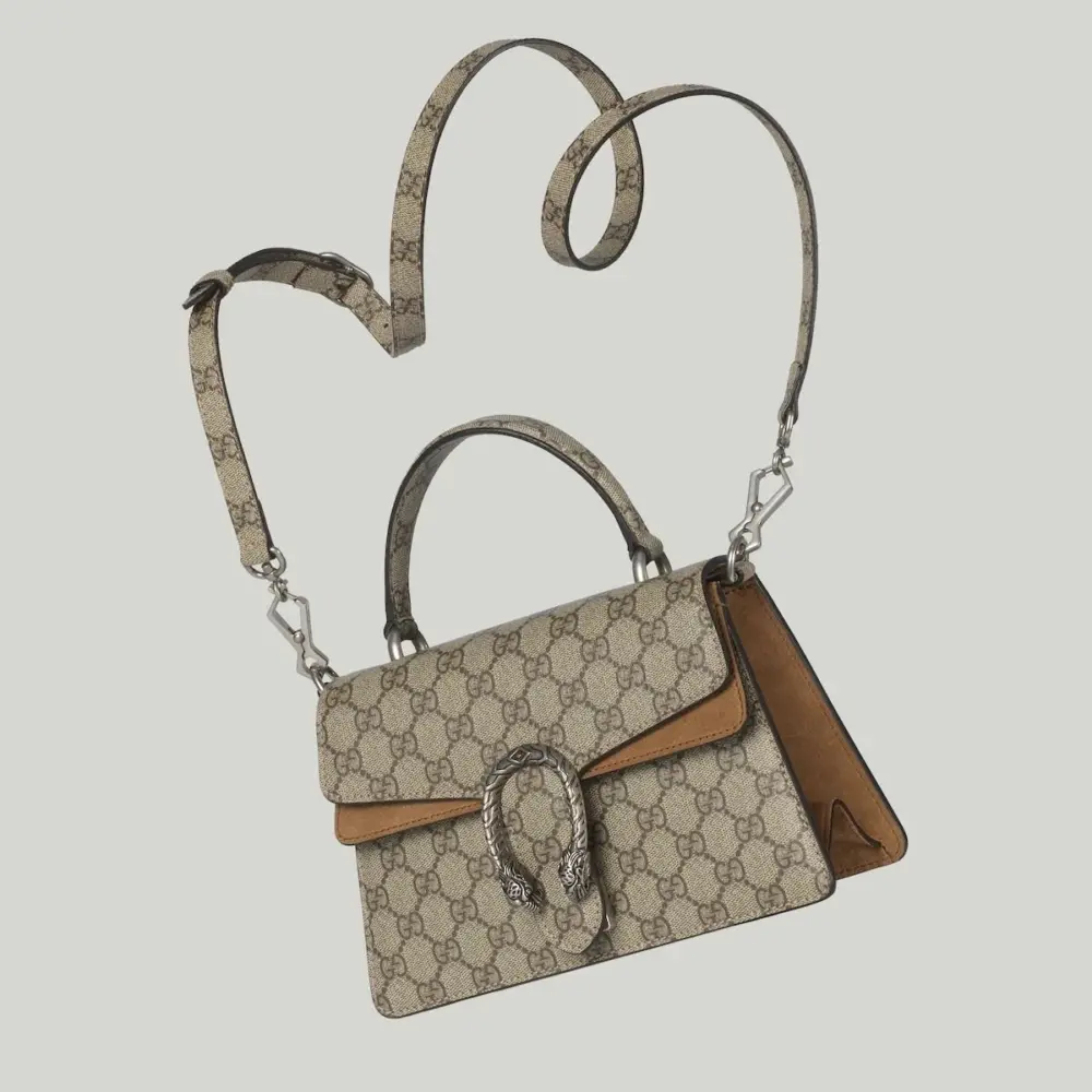 Túi Gucci Small Dionysus Top Handle Bag 'Beige Ebony' 739496-KHNRN-8642 - Ảnh 5