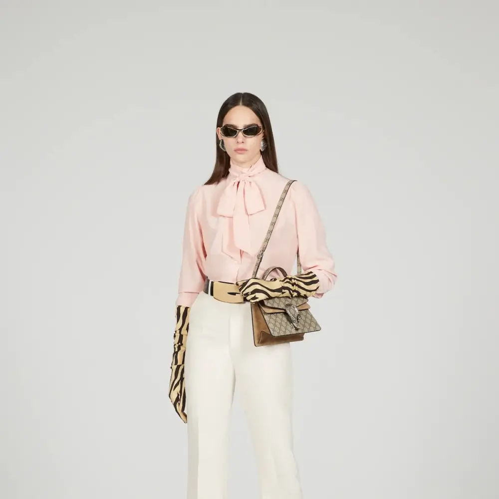 Túi Gucci Small Dionysus Top Handle Bag 'Beige Ebony' 739496-KHNRN-8642 - Ảnh 7
