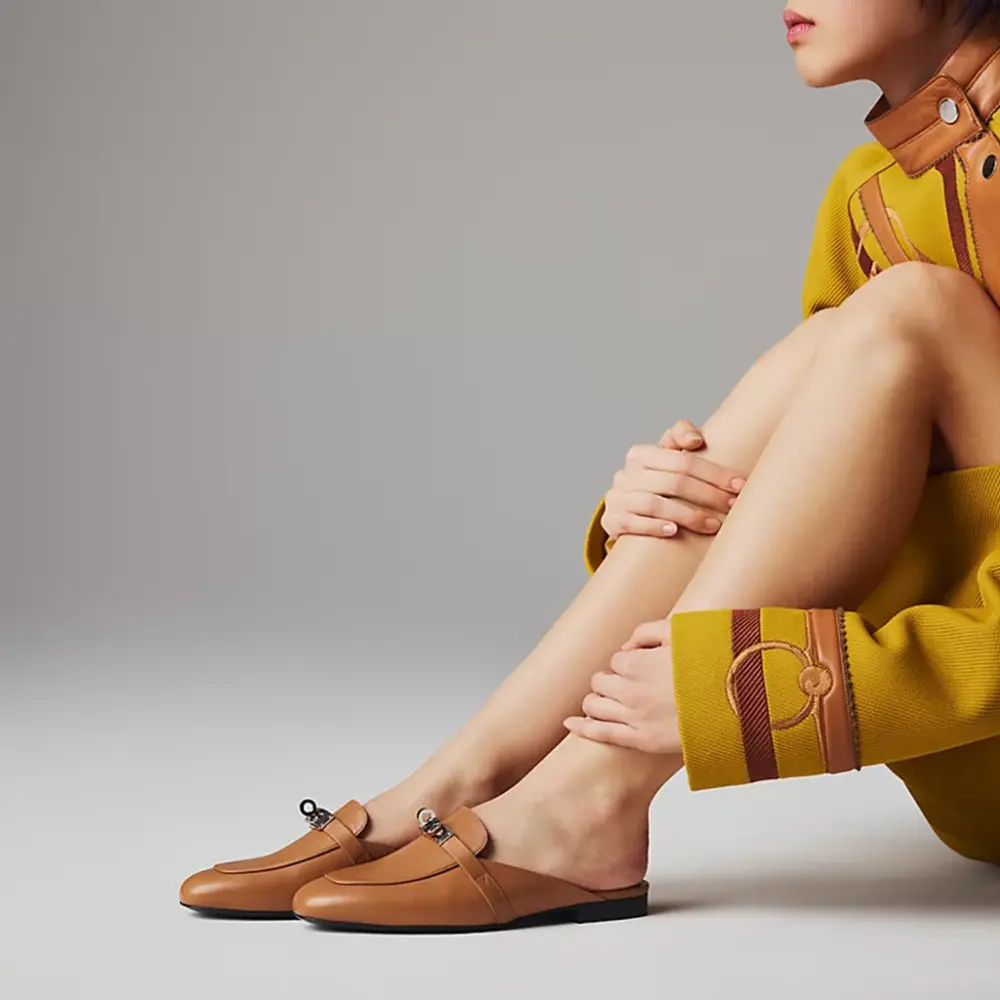 Giày Hermes Oz Mule 'Brown' H211157Z-A3360 - Ảnh 3