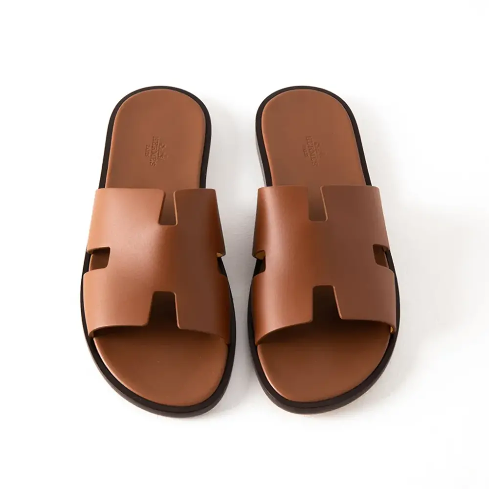 Dép Hermes Izmir Canvas Sandal 'Brown' H221820ZH1V430 - Ảnh 3