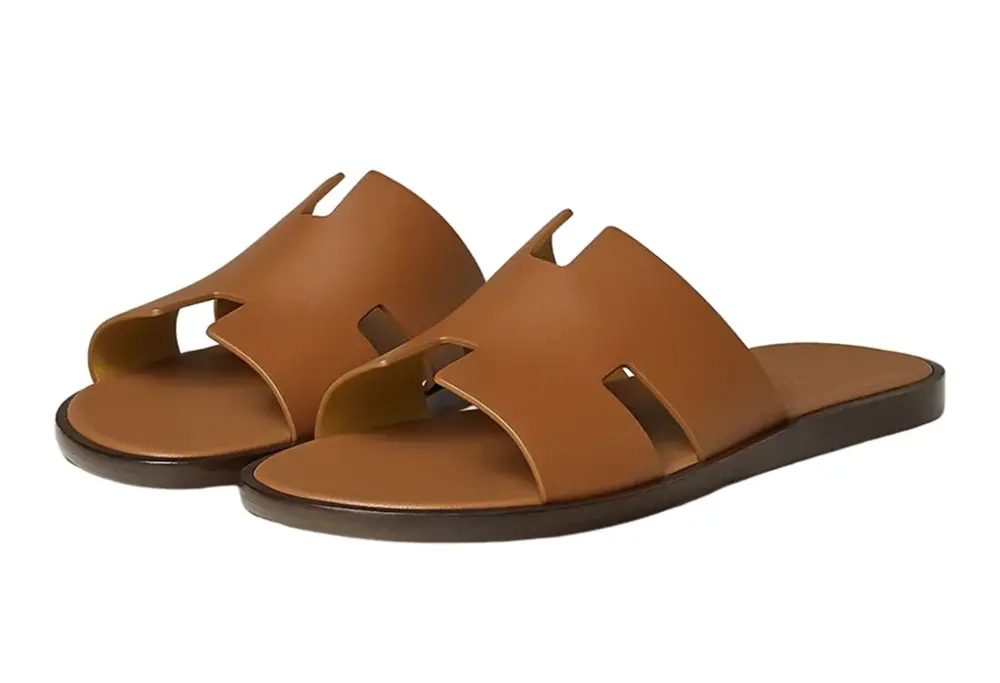 Dép Hermes Izmir Canvas Sandal 'Brown' H221820ZH1V430 - Ảnh 5