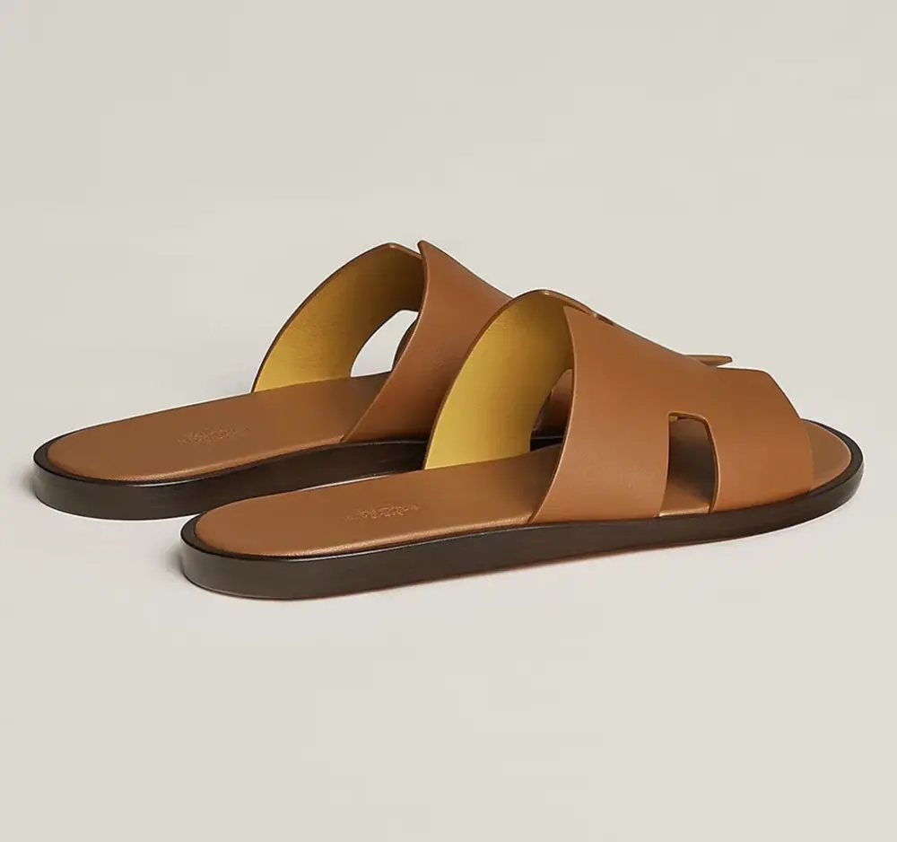 Dép Hermes Izmir Canvas Sandal 'Brown' H221820ZH1V430 - Ảnh 4