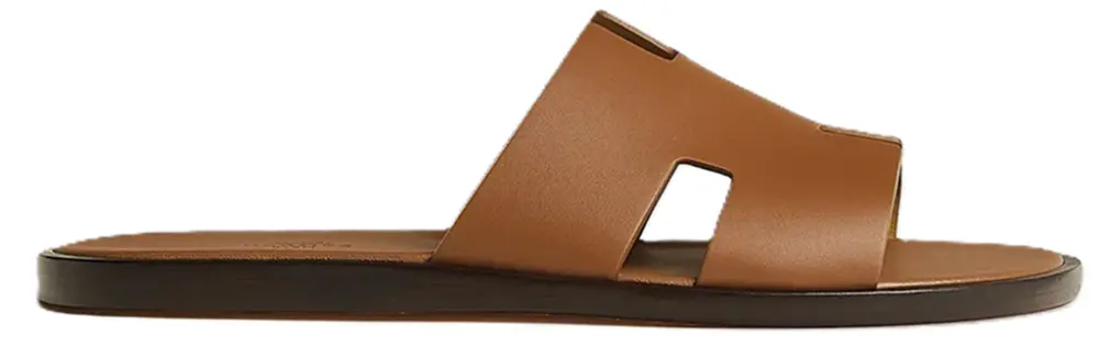 Dép Hermes Izmir Canvas Sandal 'Brown' H221820ZH1V430