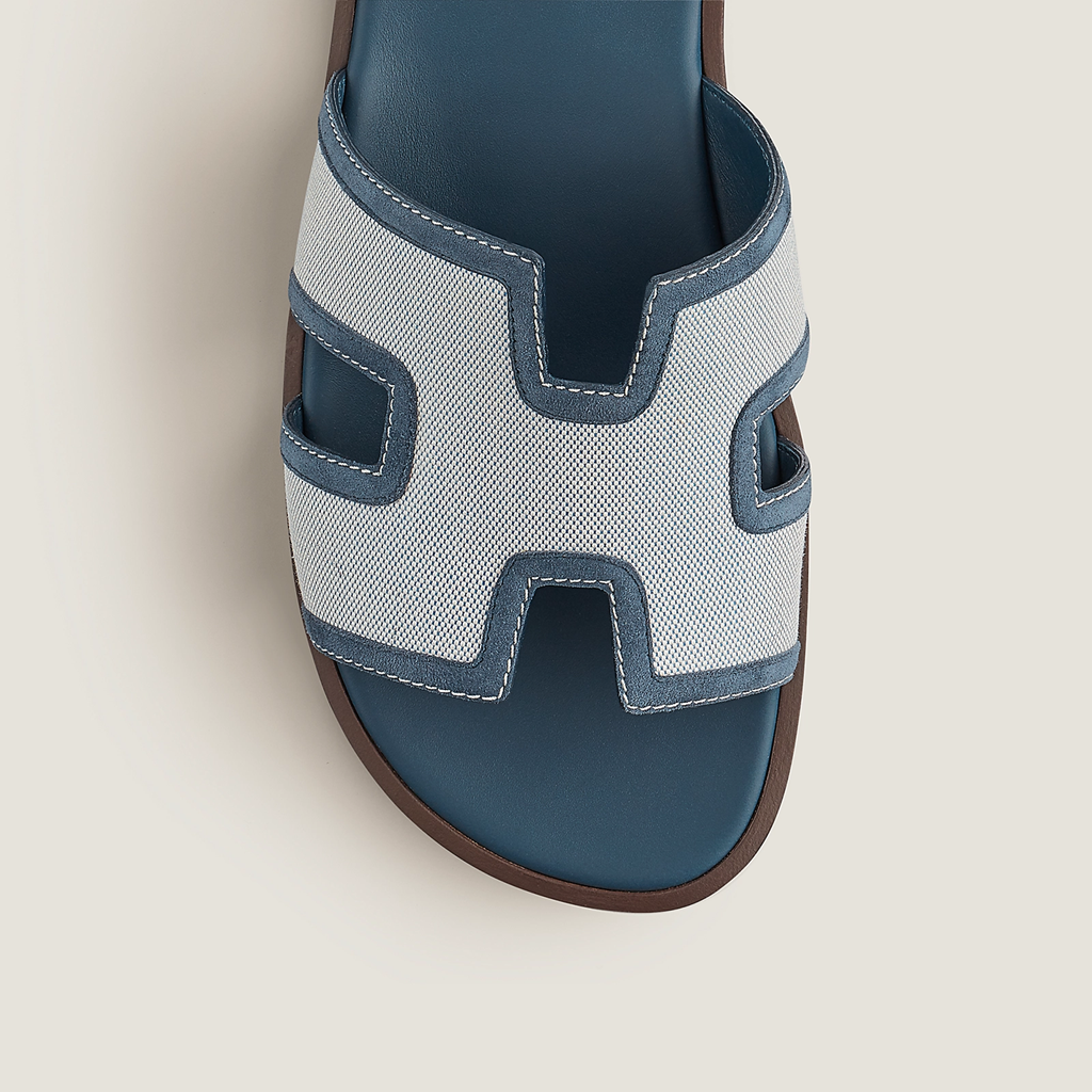 Alternative view of Dép Hermes Izmir Canvas Sandal 'Blue' H221821ZHB1395