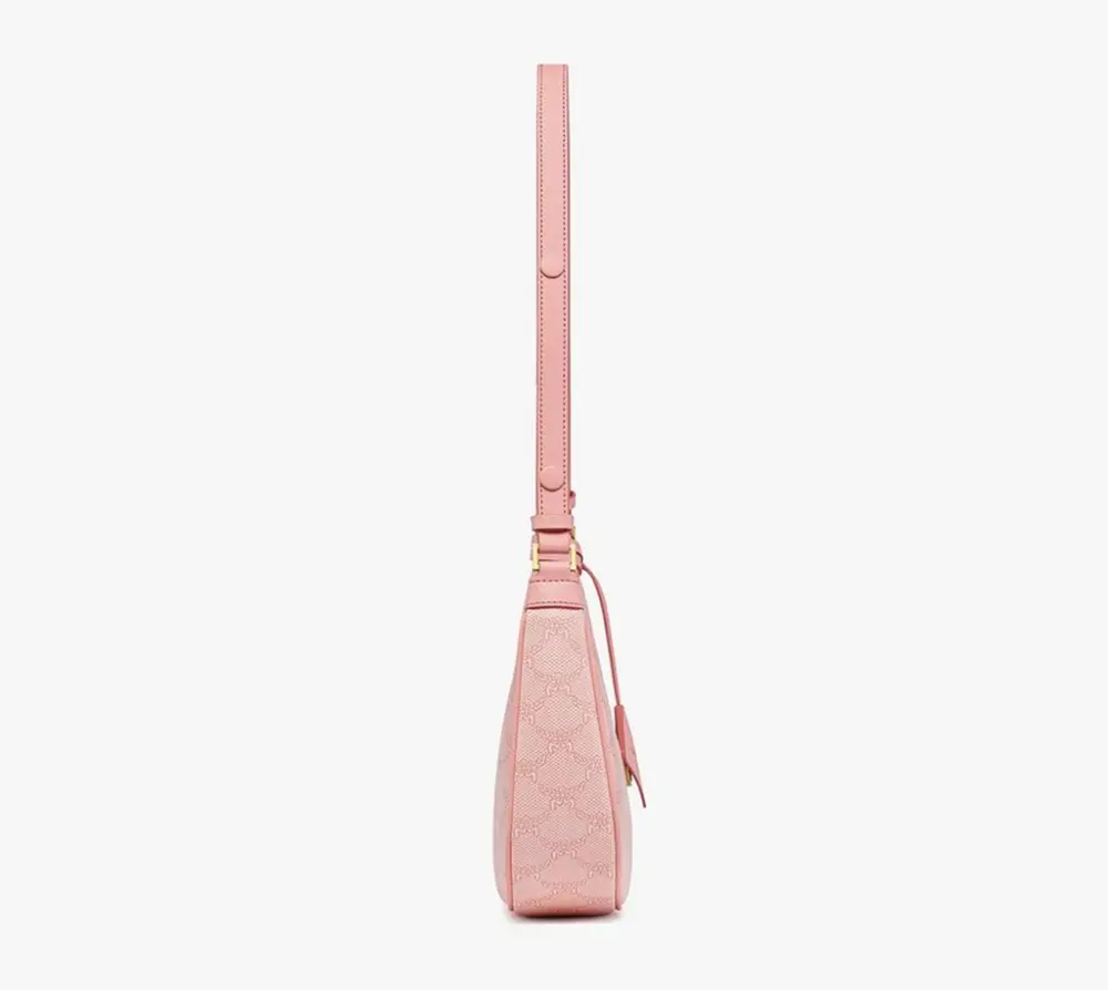 Túi MCM Himmel Ascending Moon Hobo in Lauretos 'Silver Pink' MWHFSAC02P6001 - Ảnh 3