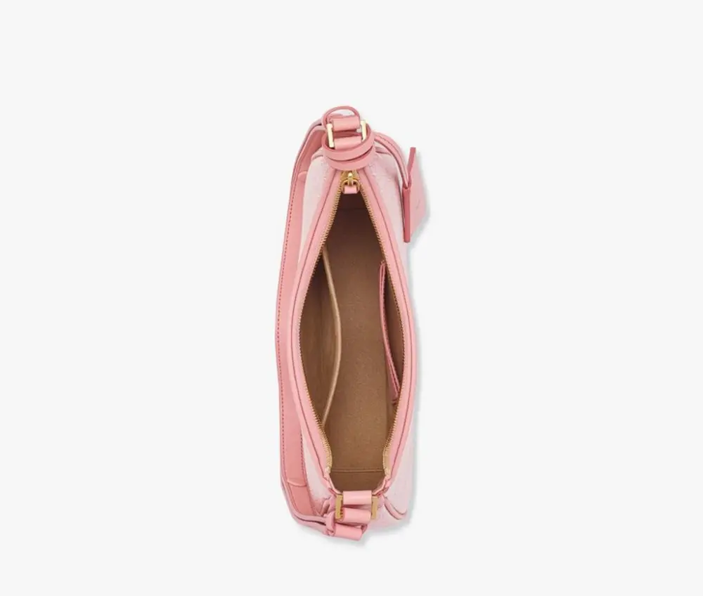 Túi MCM Himmel Ascending Moon Hobo in Lauretos 'Silver Pink' MWHFSAC02P6001 - Ảnh 4
