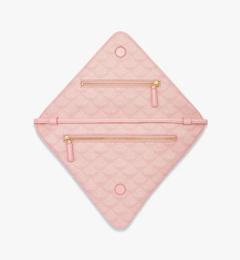 Túi MCM Himmel Triangle Pouch in Lauretos 'Silver pink' MXZESAC06P6001 - Ảnh 3