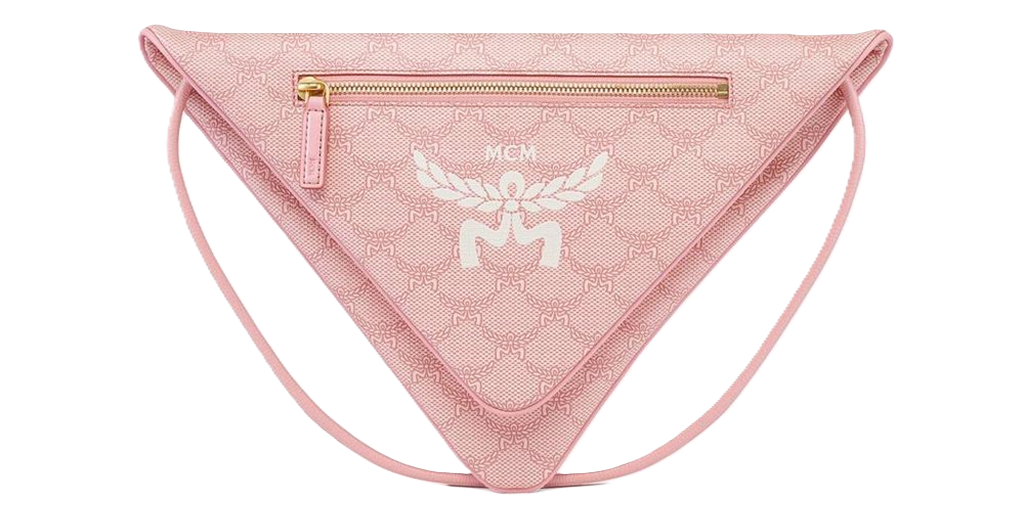 Túi MCM Himmel Triangle Pouch in Lauretos 'Silver pink' MXZESAC06P6001