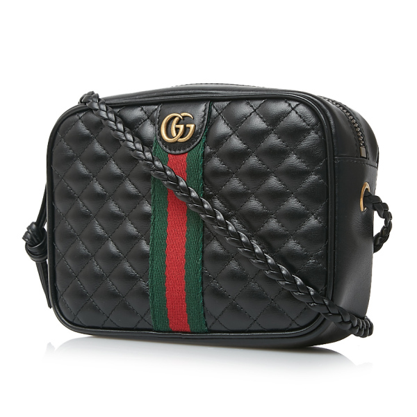 Alternative view of Túi Gucci Plain Leather Crossbody Logo Shoulder Bags 'Black' 536441-0YKAT-1060