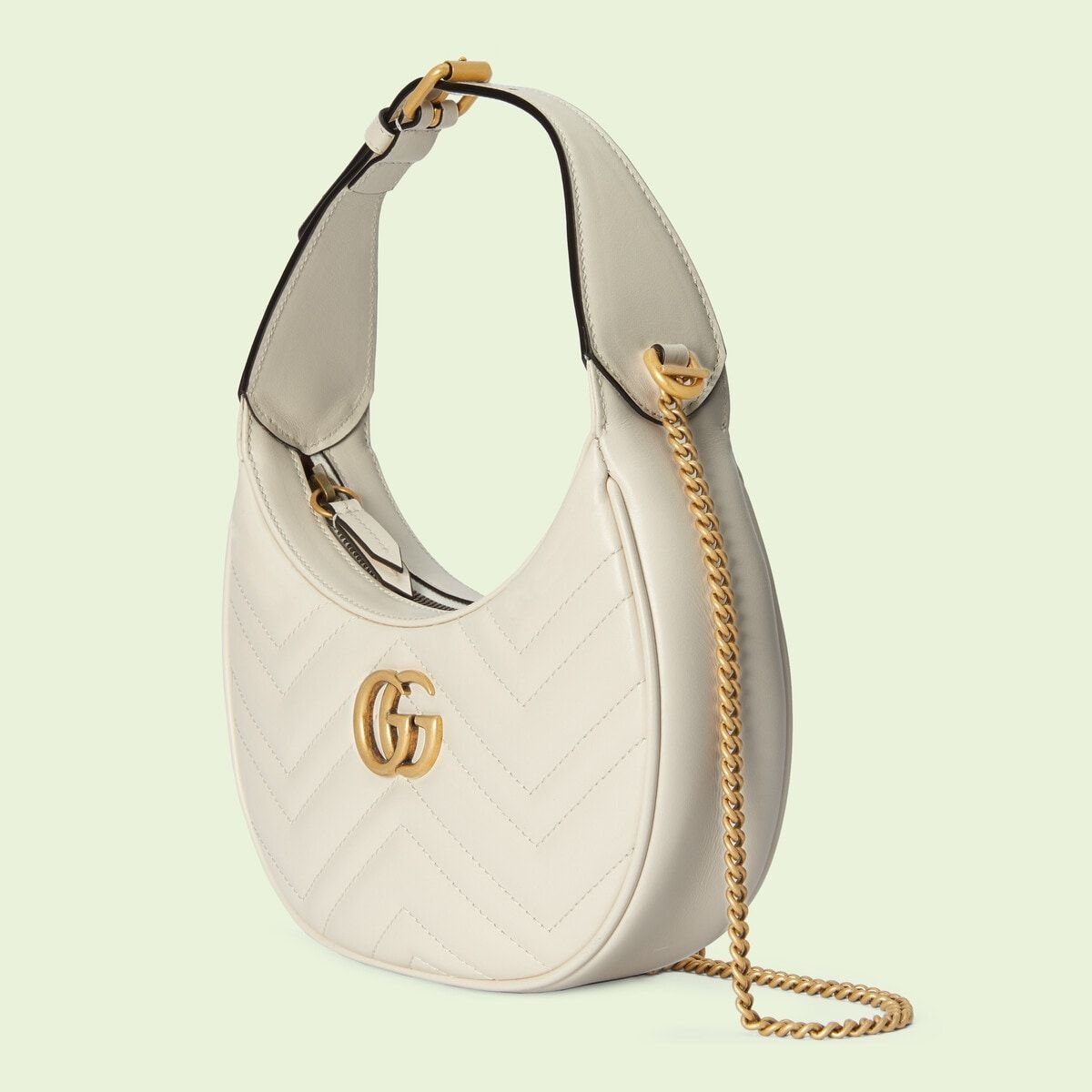 Alternative view of Túi Gucci GG Marmont Half Moon Shaped Mini Bag 'White' 699514-DTDHT-9022