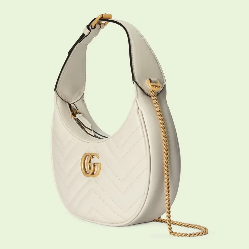 Alternative view of Túi Gucci GG Marmont Half Moon Shaped Mini Bag 'White' 699514-DTDHT-9022