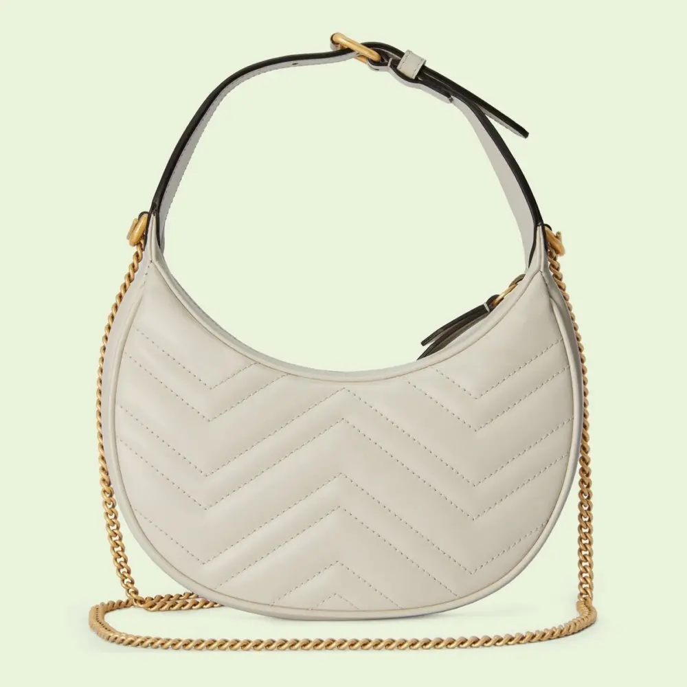 Túi Gucci GG Marmont Half Moon Shaped Mini Bag 'White' 699514-DTDHT-9022 - Ảnh 3