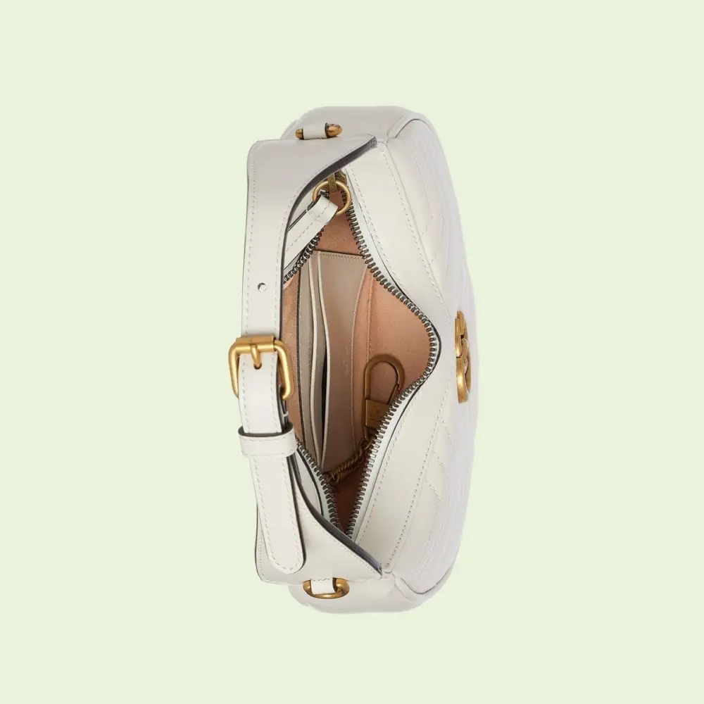 Túi Gucci GG Marmont Half Moon Shaped Mini Bag 'White' 699514-DTDHT-9022 - Ảnh 6
