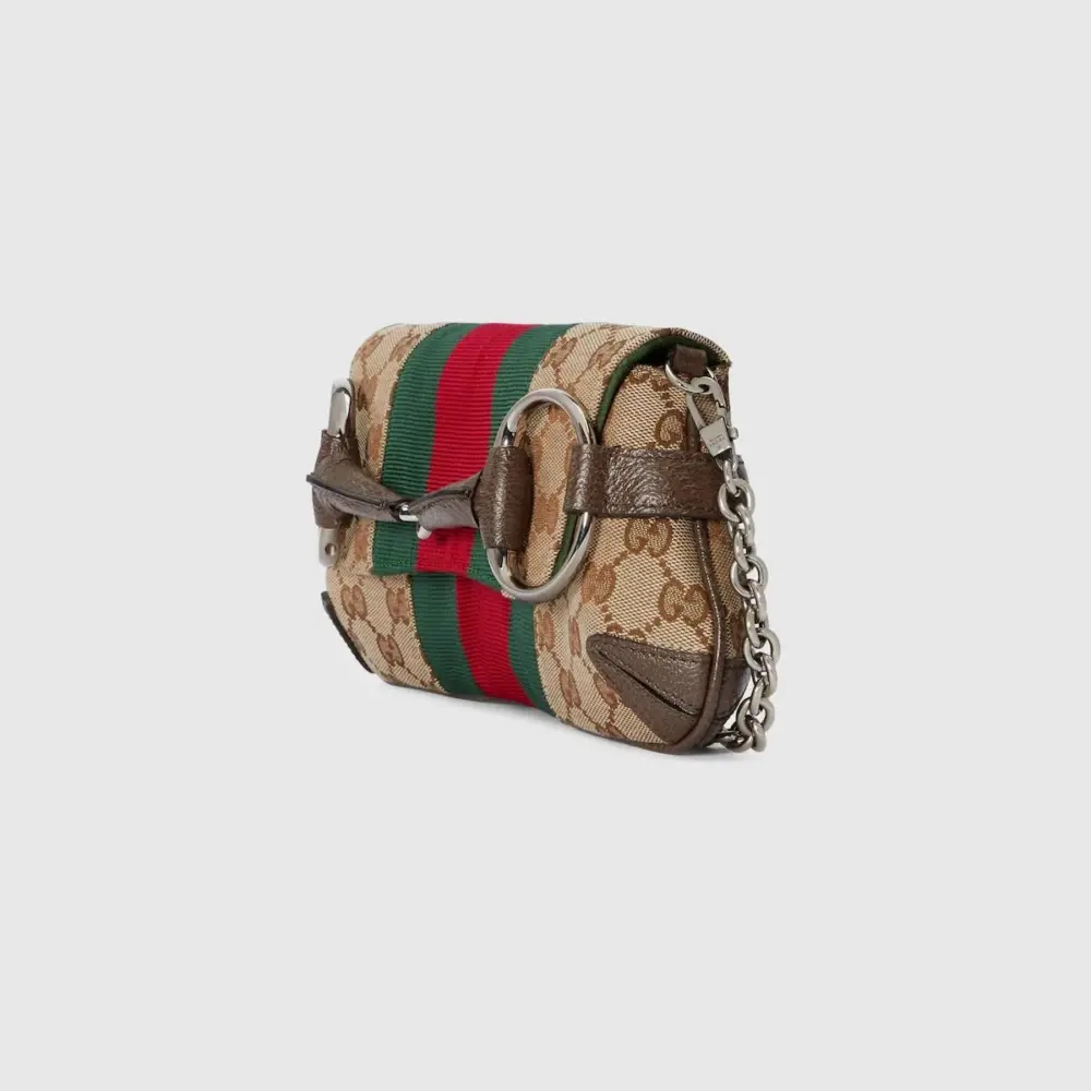 Túi Gucci Horsebit Chain Small Shoulder Bag 'Beige' 764339-FACM2-8747 - Ảnh 3
