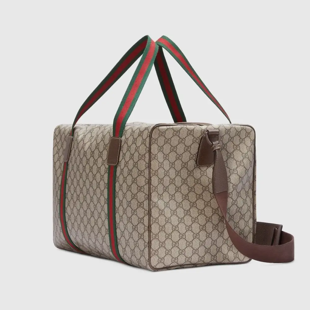 Túi Gucci Large Duffle Bag With Web 'Beige Ebony' 758664-FACK7-9768 - Ảnh 7