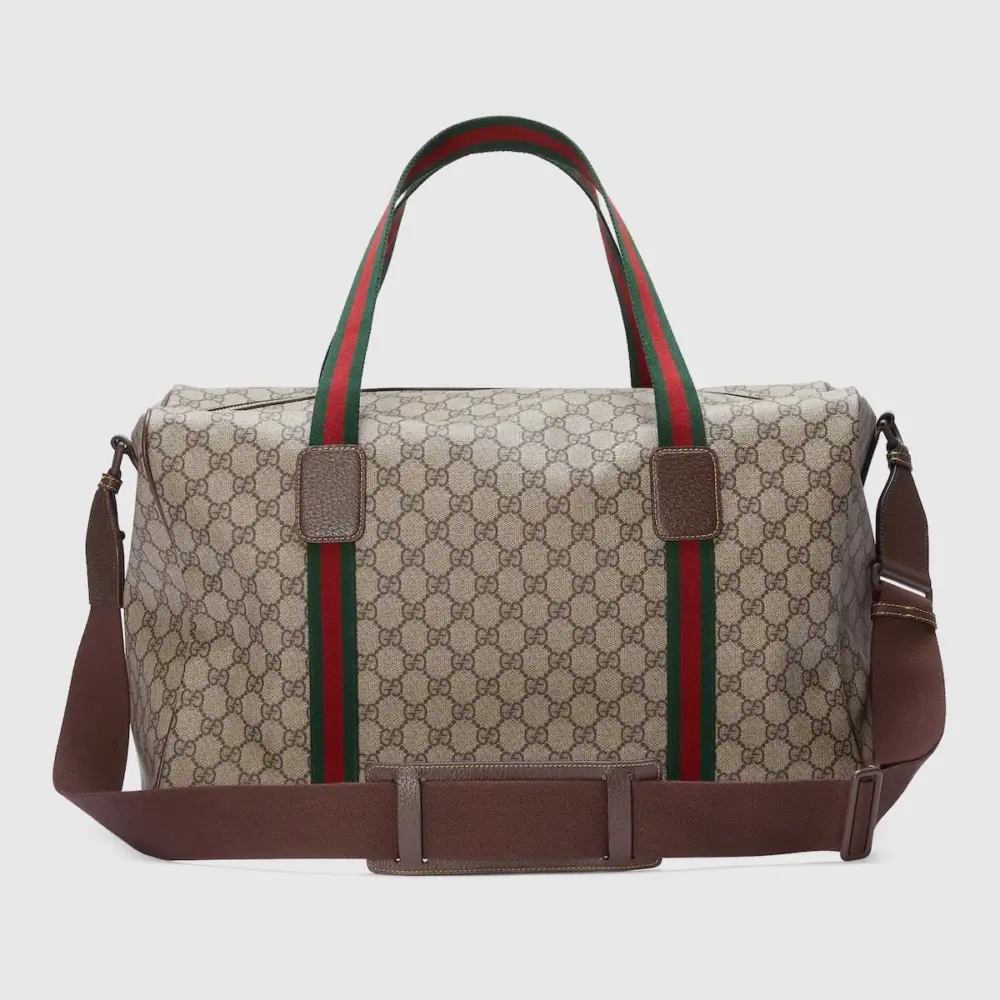 Túi Gucci Large Duffle Bag With Web 'Beige Ebony' 758664-FACK7-9768 - Ảnh 5