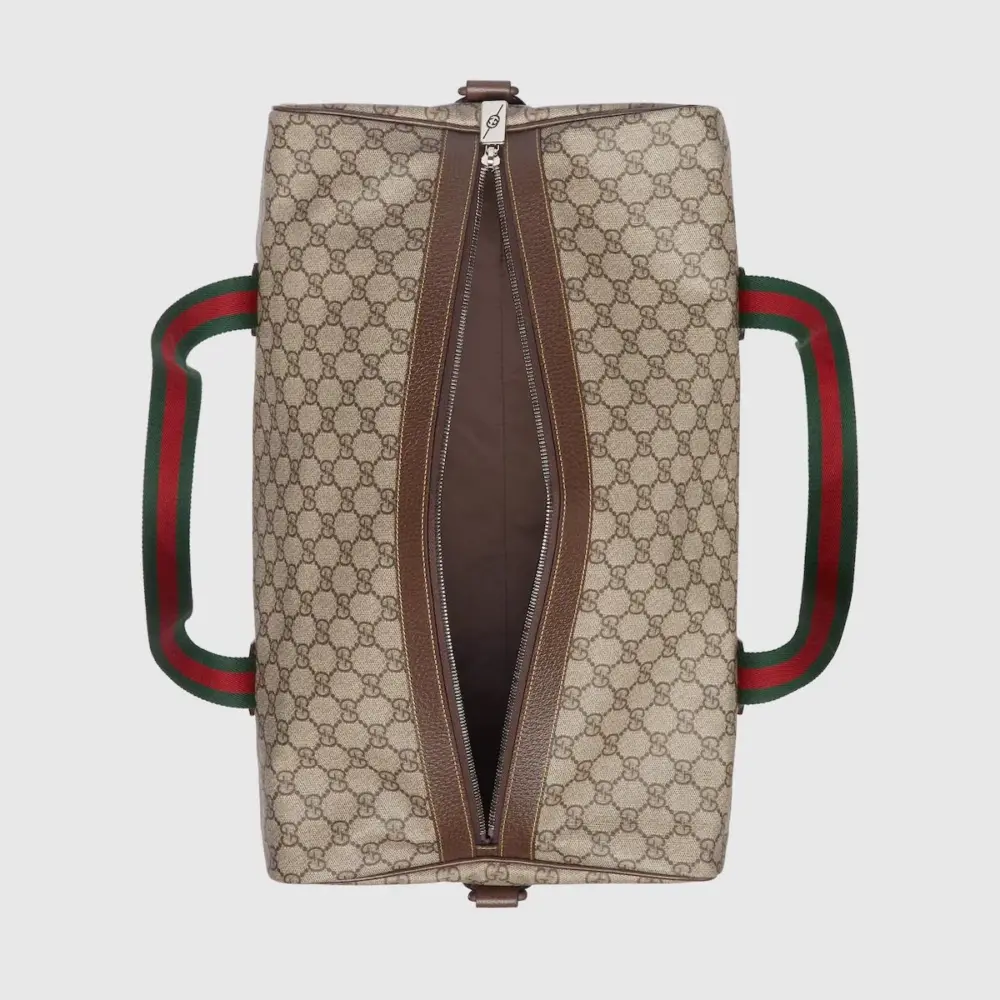 Túi Gucci Large Duffle Bag With Web 'Beige Ebony' 758664-FACK7-9768 - Ảnh 3