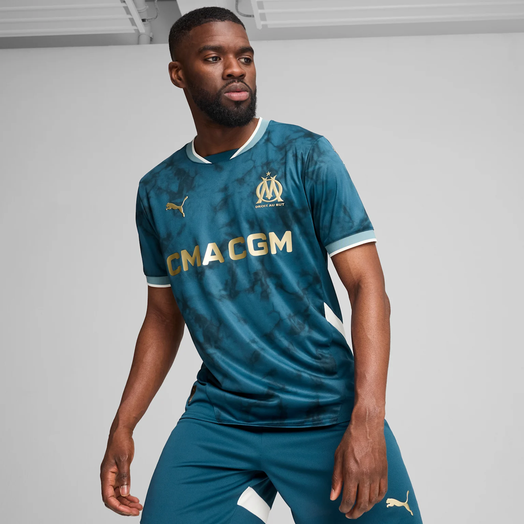 Alternative view of Áo Puma Olympique de Marseille 24/25 Away Jersey 'Ocean Tropic-Bold Blue' 775294-02