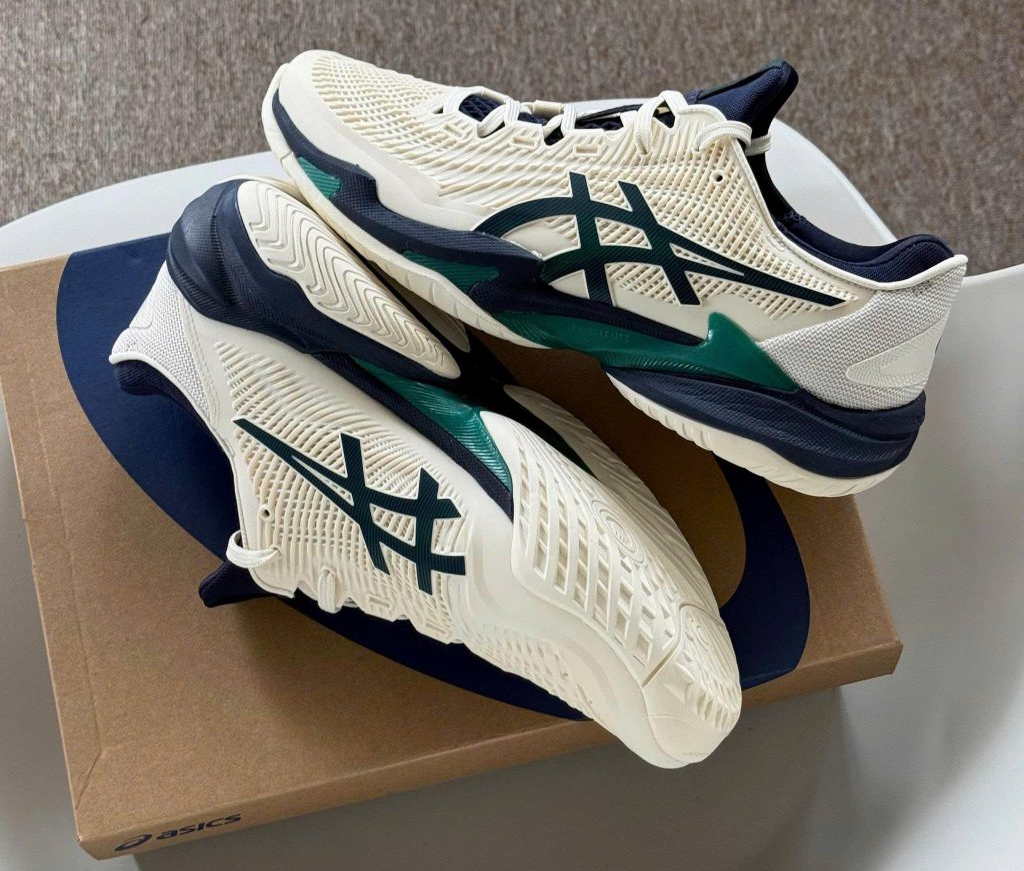 Alternative view of Giày Asics Court FF 3 ‘Cream Jasper Green’ 1041A370-105