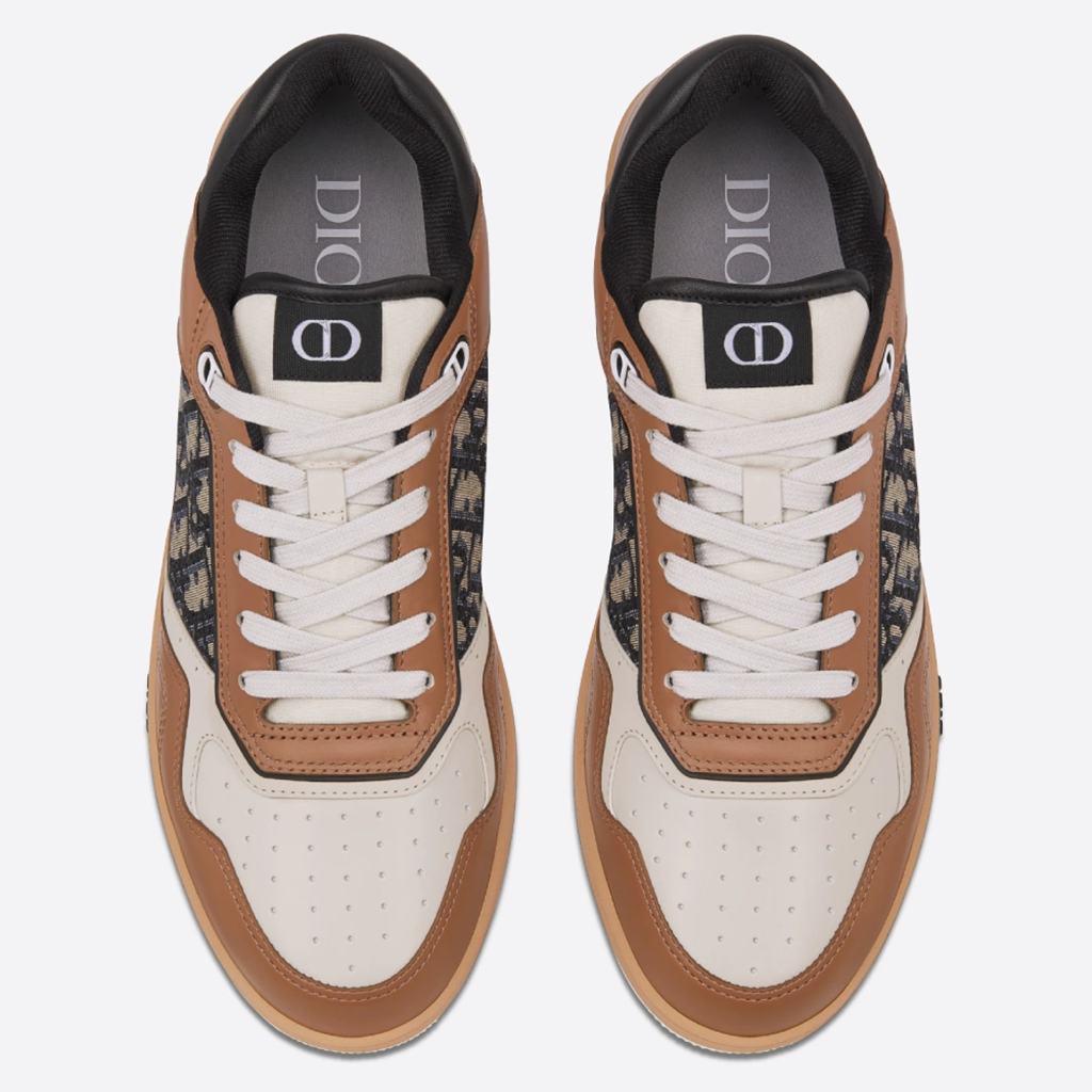 Alternative view of Giày Dior B27 Low Top Smooth Calfskin 'Coffee Black' 3SN272ZIR-H761