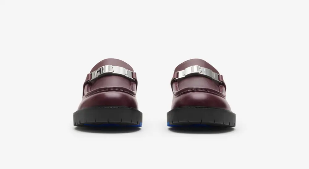 Giày Burberry Leather Raft Loafers 'Beet' 81026941 - Ảnh 4