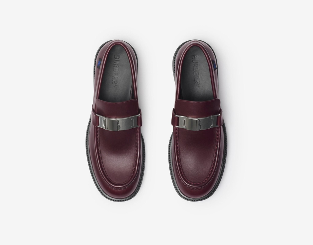 Giày Burberry Leather Raft Loafers 'Beet' 81026941 - Ảnh 5