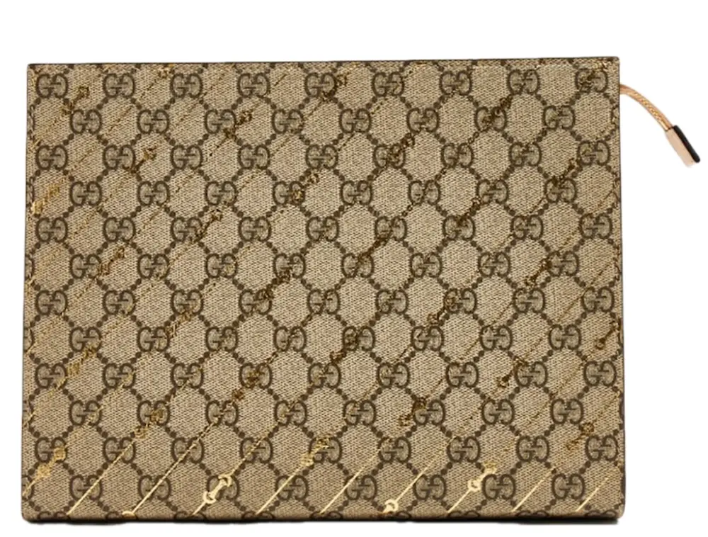 Túi Gucci Horsebit Print Pouch 'Beige' 774345-FACYR-8548