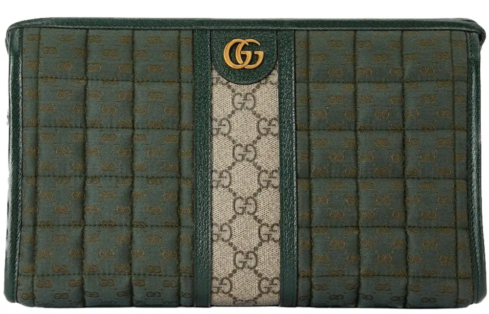 Túi Gucci Mini GG Canvas Pouch 'Green' 751912-FAB7W-3046