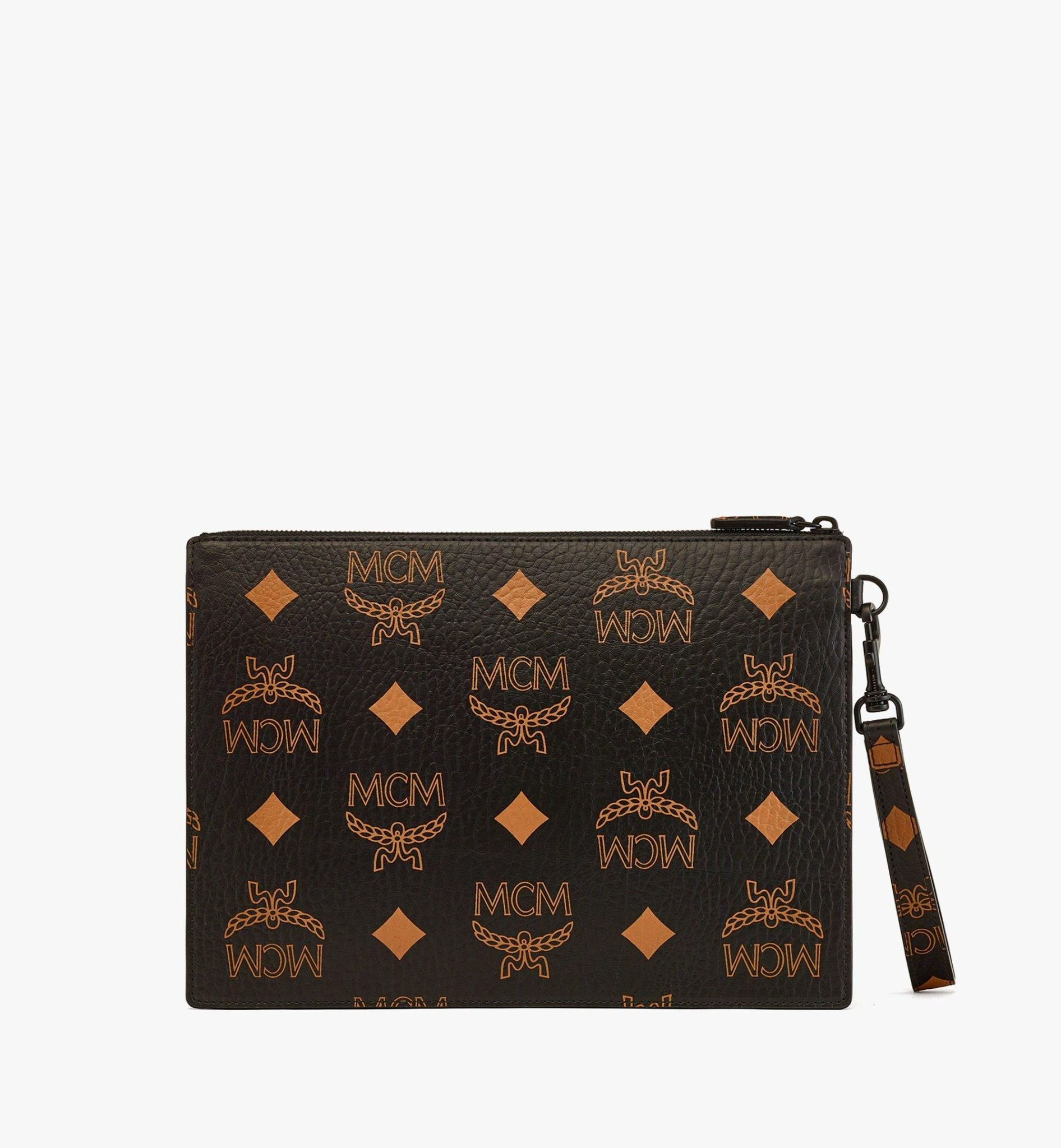 Túi MCM Aren Wristlet Zip Pouch 'Black' MXZDATA01BK001 - Ảnh 3