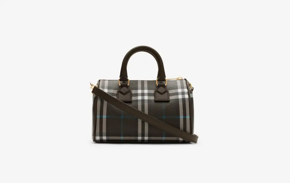 Túi Burberry Mini Check Bowling Bag 'Snug' 81082621 - Ảnh 4