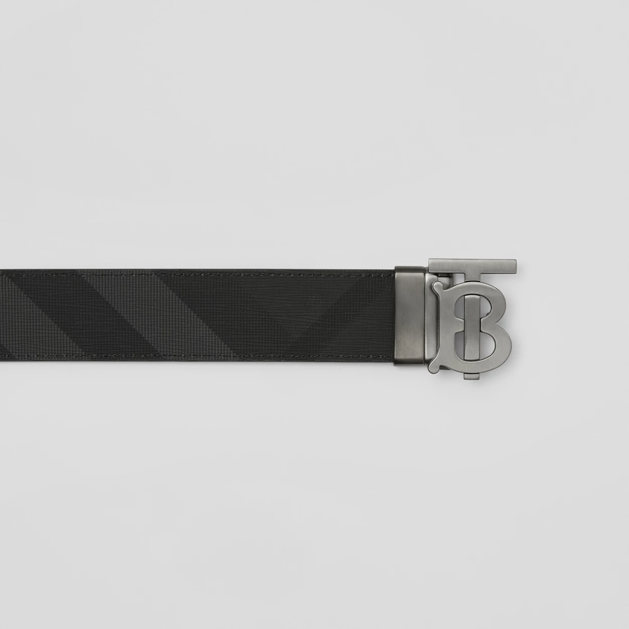 Thắt Lưng Nam Burberry Check and Smooth Leather 'Navy' 80653391 - Ảnh 3