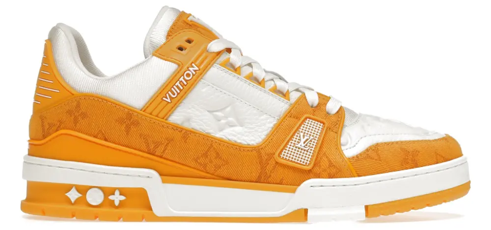 Giày Louis Vuitton Trainer Monogram Denim 'Yellow White' 1A9JHB