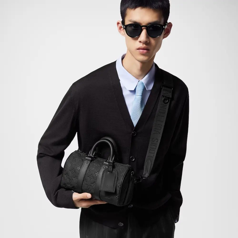 Túi Louis Vuitton Keepall Bandoulière 25 Bag ‘Black’ M20900 - Ảnh 3