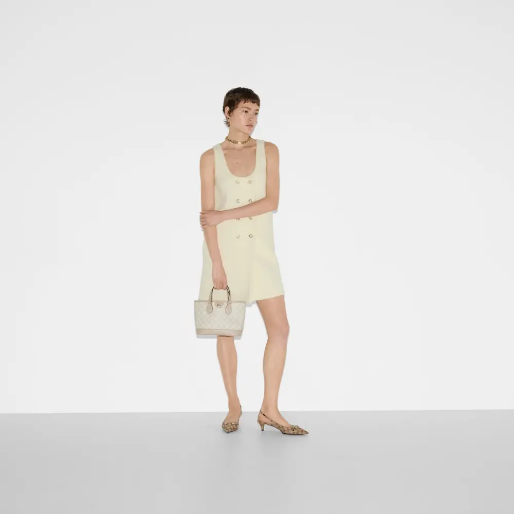 Túi Nữ Gucci Ophidia Mini Tote Bag 'Beige White' 811716-FAA4G-9897 - Ảnh 8