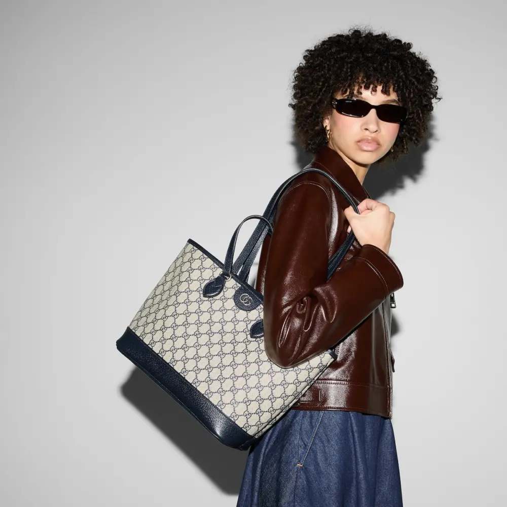 Túi Gucci Ophidia Small Tote Bag 'Beige Blue' 765043-K9GSN-4075 - Ảnh 5