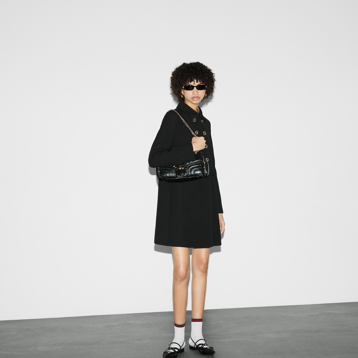 Túi Gucci GG Marmont Small Multi-Pocket Bag 'Black Leather' 795228-AADPJ-1000 - Ảnh 7