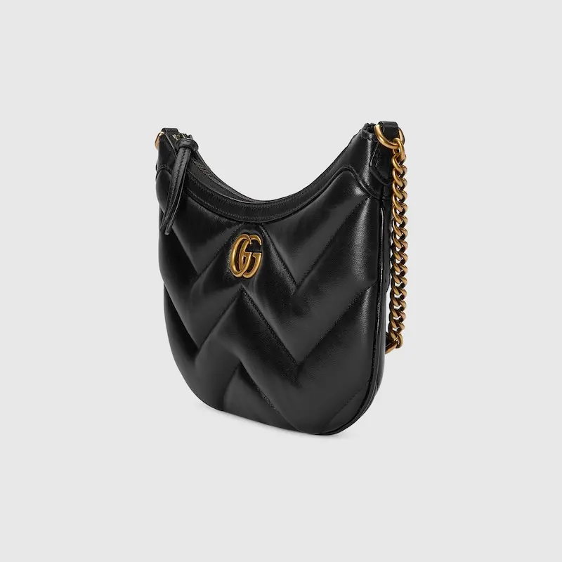 Alternative view of Túi Gucci GG Marmont Small Shoulder Bag 'Black Leather' 777263-AAC74-1000