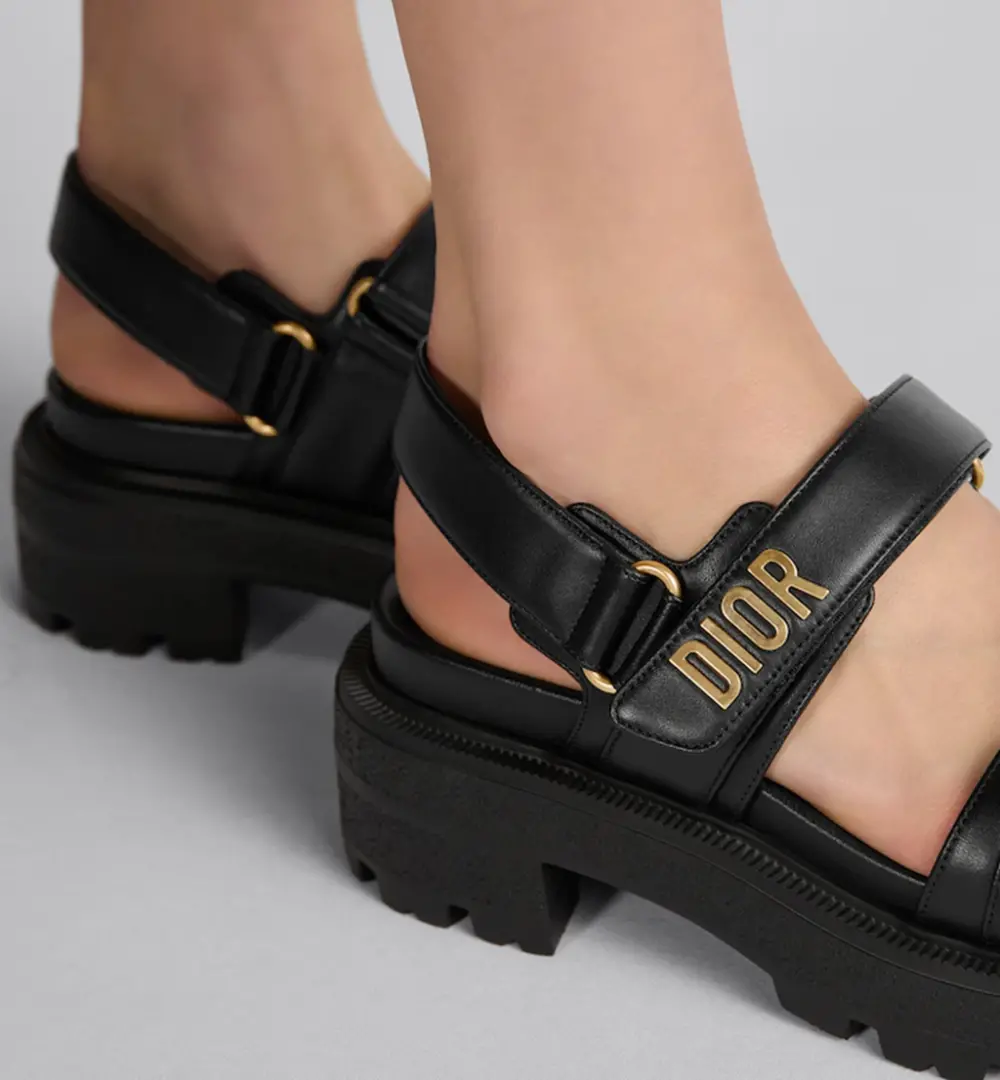 Dép Dior Dioract Platform Sandal 'Black' KCO016LAB-S900 - Ảnh 4