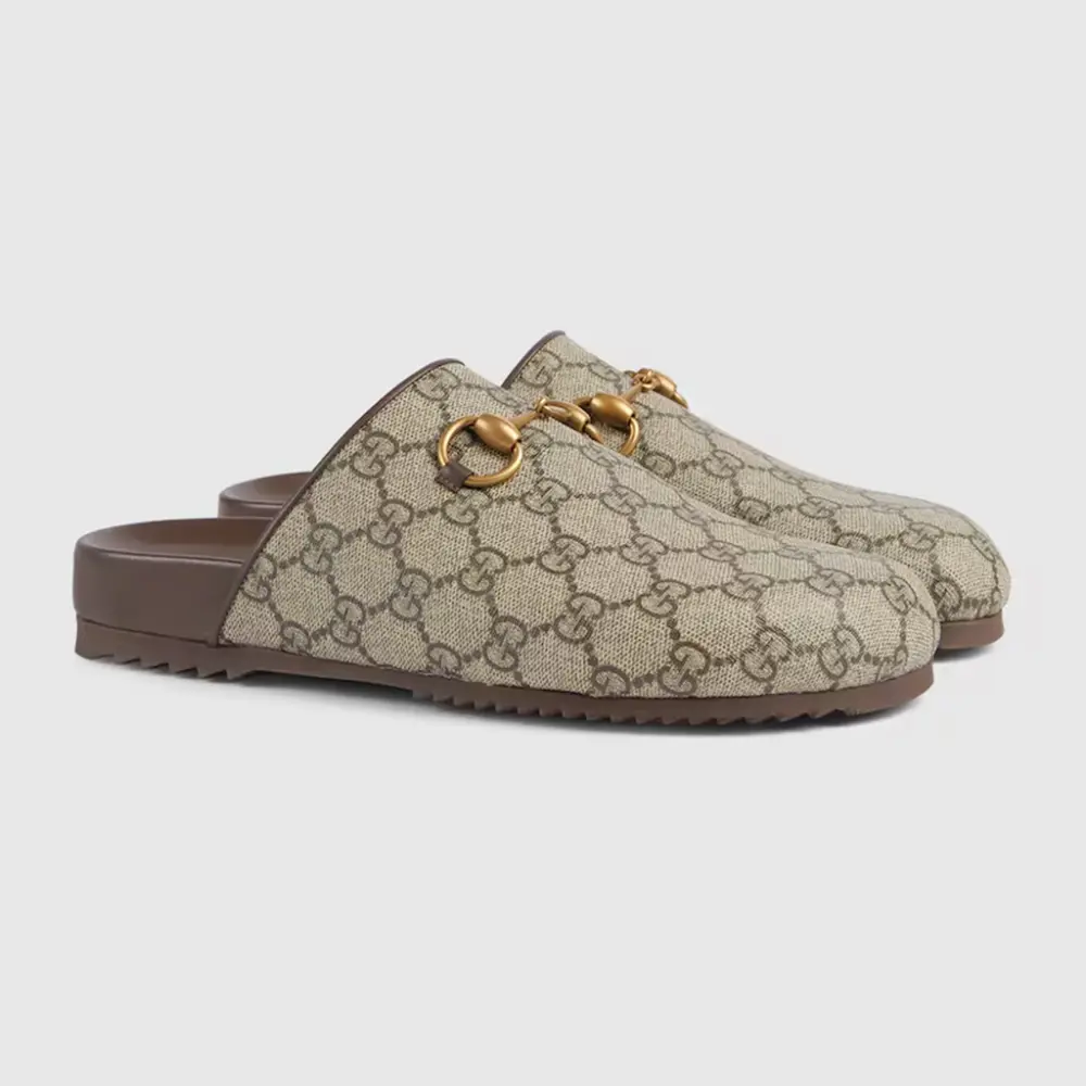 Alternative view of Giày Gucci GG Supreme Horsebit Slipper 'Beige' ‎749815-KHN80-9769
