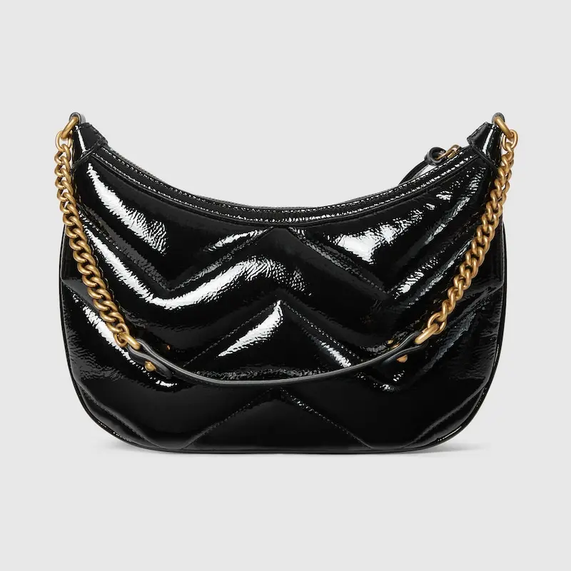 Alternative view of Túi Gucci GG Marmont Small Shoulder Bag 'Black Patent' 777263-0AABA-1000